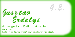 gusztav erdelyi business card